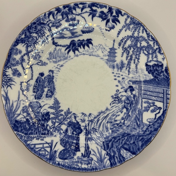 Royal Crown Derby Blue Mikado Dinner Plates Set of 6. - Picture 6 of 13